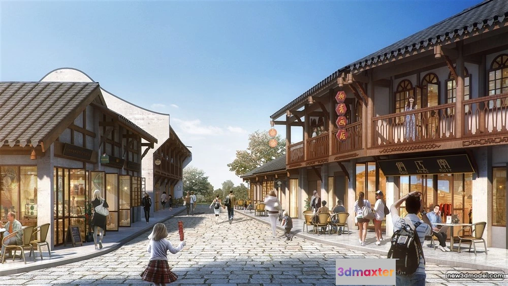 1578042 - 3D Models of Commercial Building - Exterior 3D Scenes - 156 3D Max