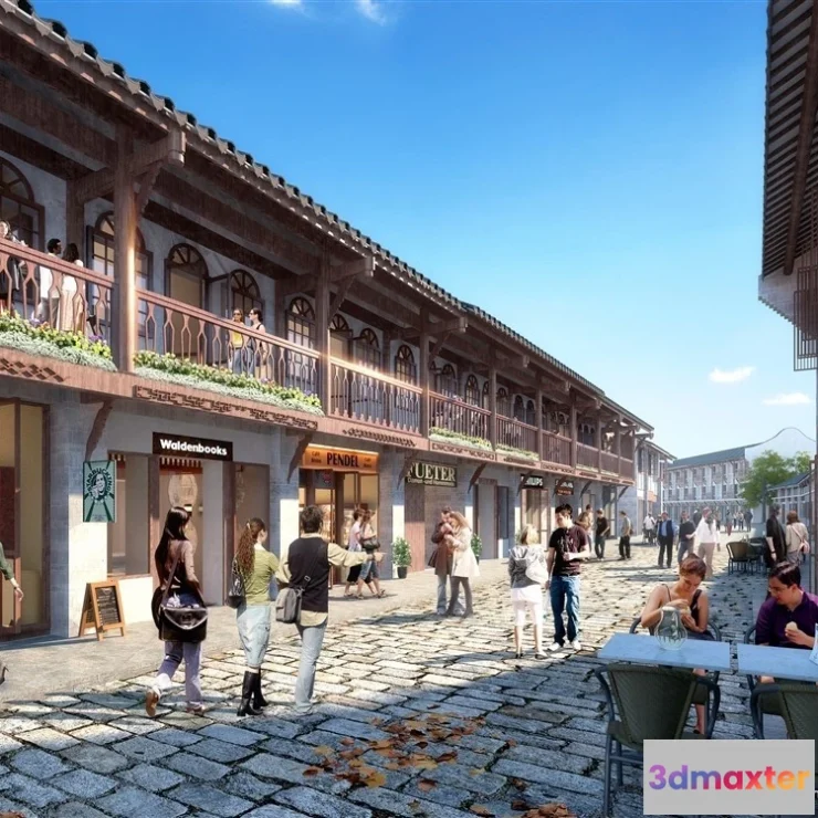 1578044 - 3D Models of Commercial Building - Exterior 3D Scenes - 157 3D Max