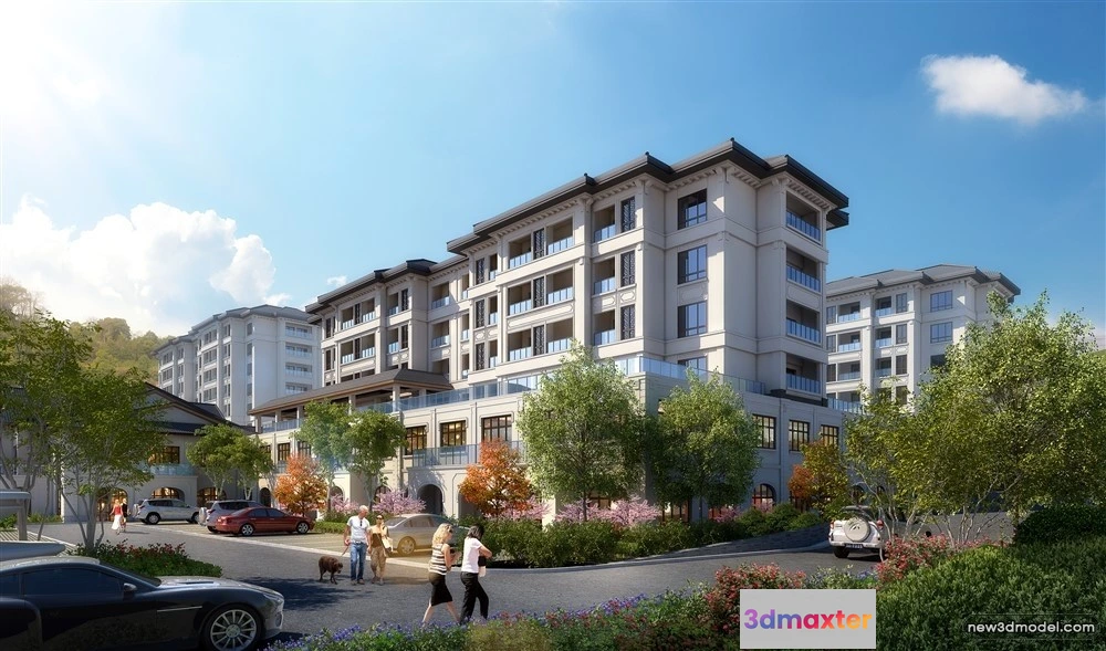 1578048 - 3D Models of Commercial Building - Exterior 3D Scenes - 159 3D Max