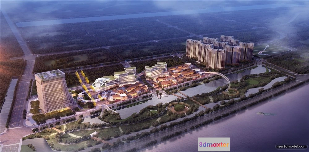 1578062 - 3D Models of Commercial Building - Exterior 3D Scenes - 166 3D Max