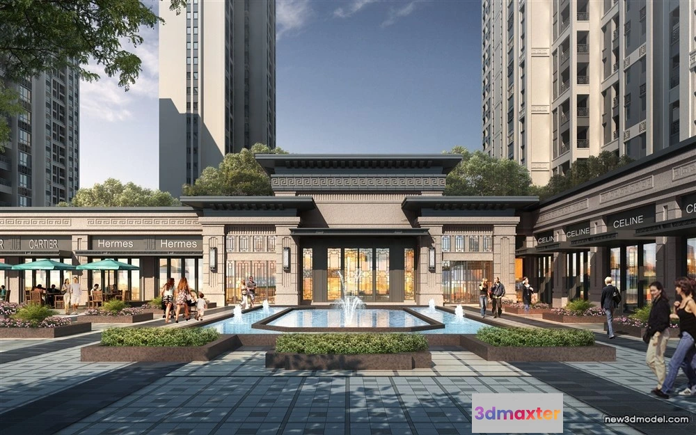 1578064 - 3D Models of Commercial Building - Exterior 3D Scenes - 167 3D Max