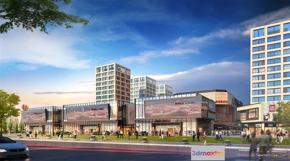 1578074 - 3D Models of Commercial Building - Exterior 3D Scenes - 172 3D Max