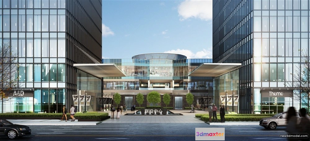 1578076 - 3D Models of Commercial Building - Exterior 3D Scenes - 173 3D Max