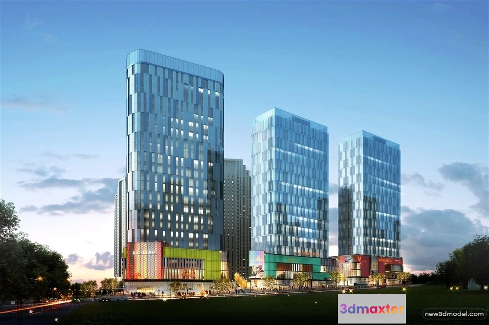 1578082 - 3D Models of Commercial Building - Exterior 3D Scenes - 176 3D Max