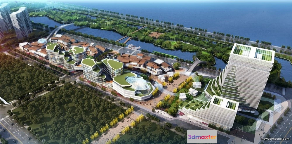 1578084 - 3D Models of Commercial Building - Exterior 3D Scenes - 177 3D Max