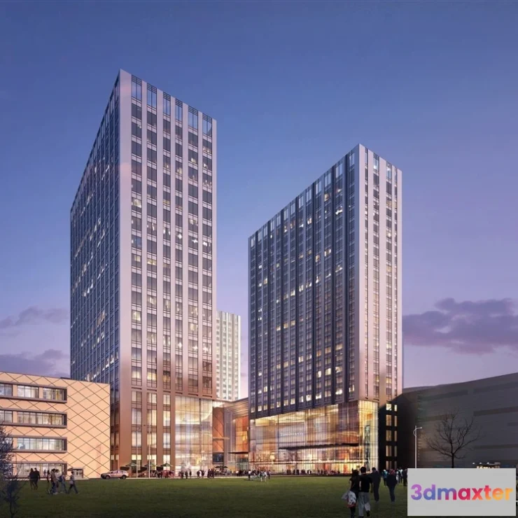 1578086 - 3D Models of Commercial Building - Exterior 3D Scenes - 178 3D Max