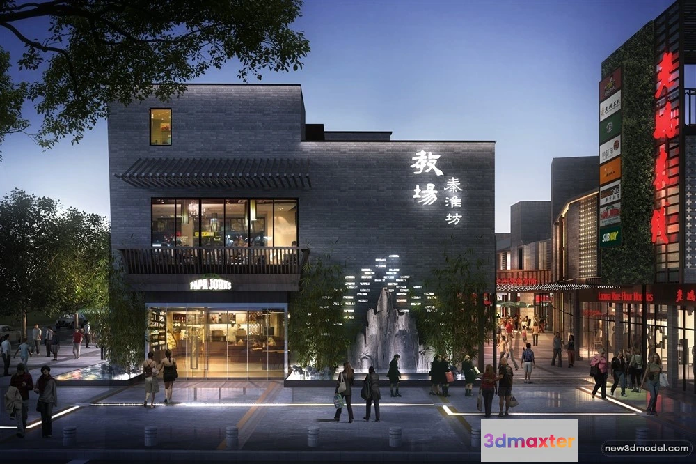 1578088 - 3D Models of Commercial Building - Exterior 3D Scenes - 179 3D Max