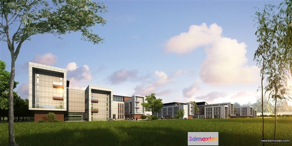 1578094 - 3D Models of Commercial Building - Exterior 3D Scenes - 182 3D Max