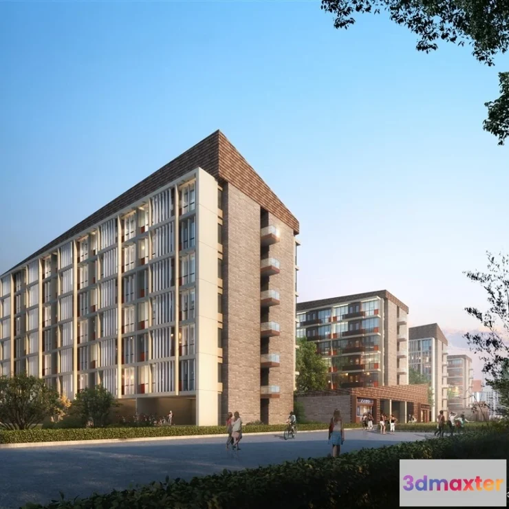 1578096 - 3D Models of Commercial Building - Exterior 3D Scenes - 183 3D Max