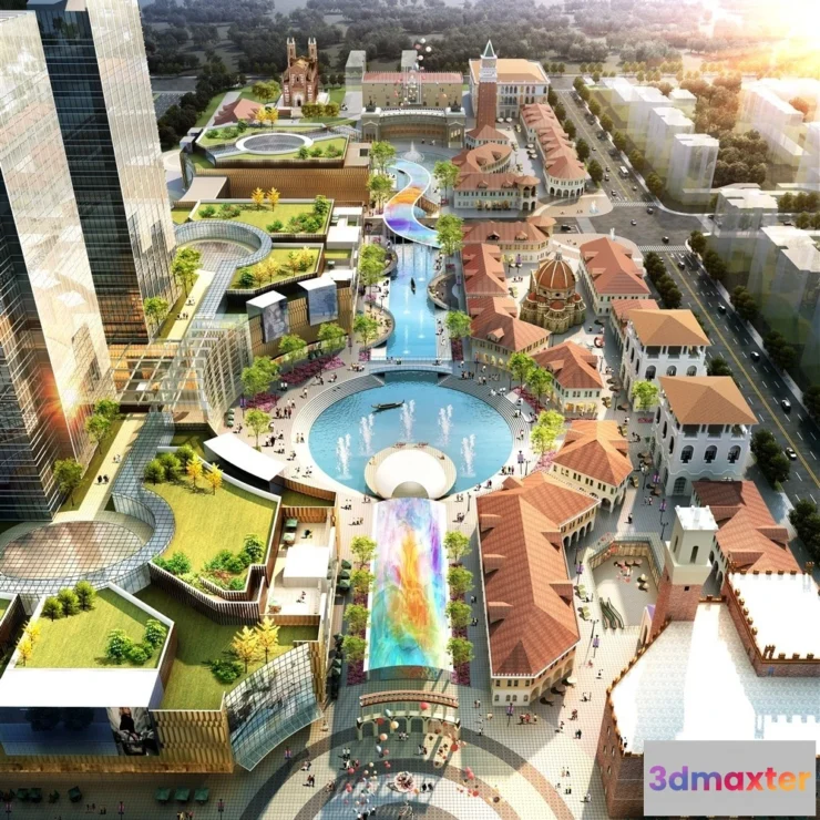 1578098 - 3D Models of Commercial Building - Exterior 3D Scenes - 184 3D Max