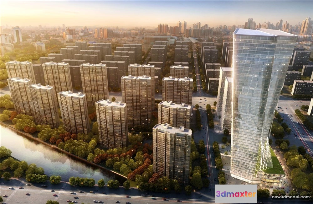 1578130 - 3D Models of Commercial Building - Exterior 3D Scenes - 200 3D Max