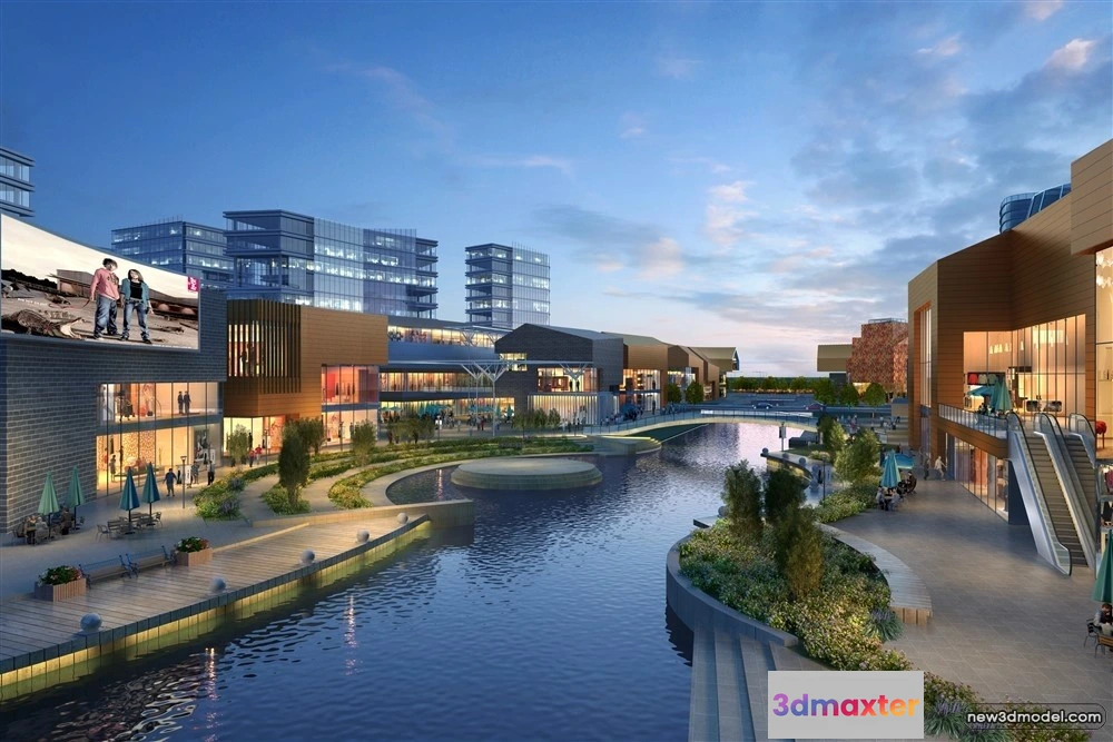 1578136 - 3D Models of Commercial Building - Exterior 3D Scenes - 203 3D Max