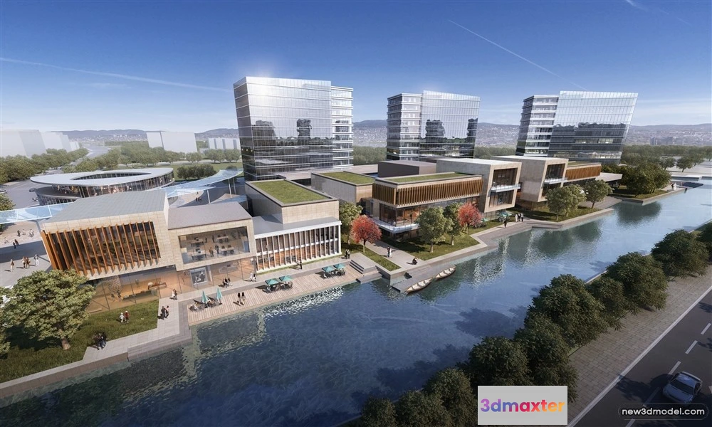 1578138 - 3D Models of Commercial Building - Exterior 3D Scenes - 204 3D Max