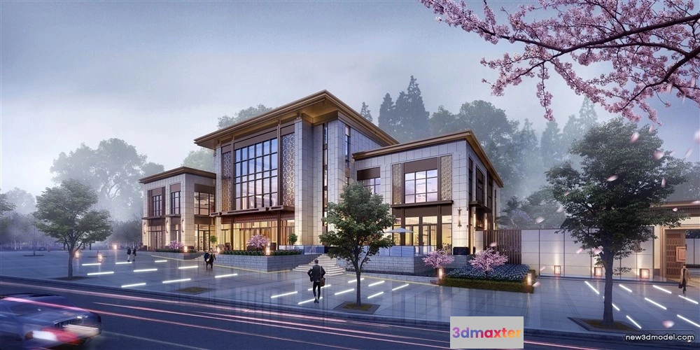 1578194 - 3D Models of Commercial Building - Exterior 3D Scenes - 232 3D Max