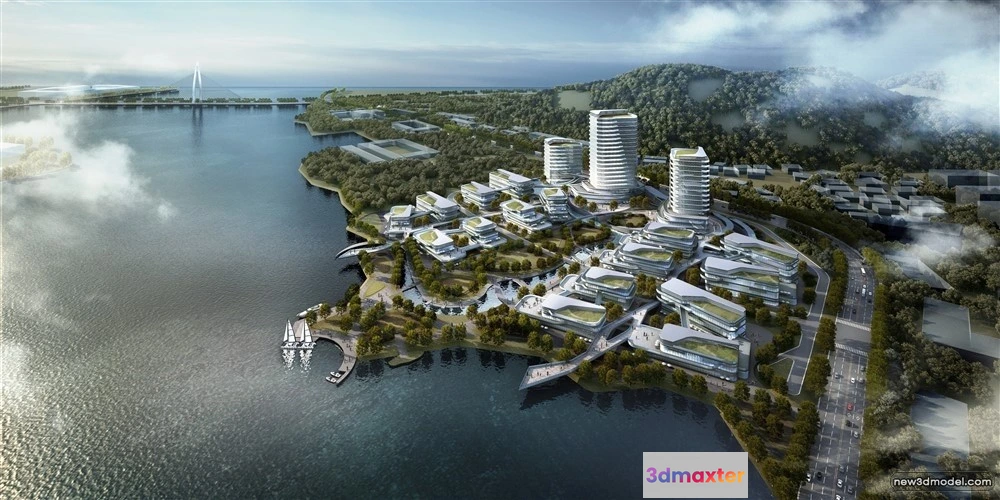 1578196 - 3D Models of Commercial Building - Exterior 3D Scenes - 233 3D Max