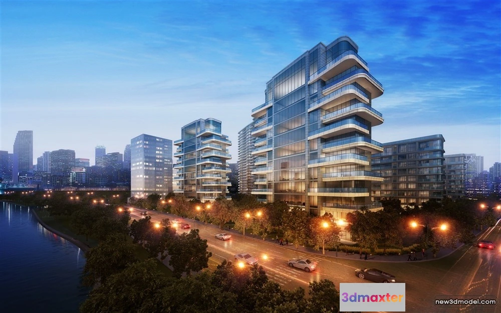 1578208 - 3D Models of Commercial Building - Exterior 3D Scenes - 239 3D Max