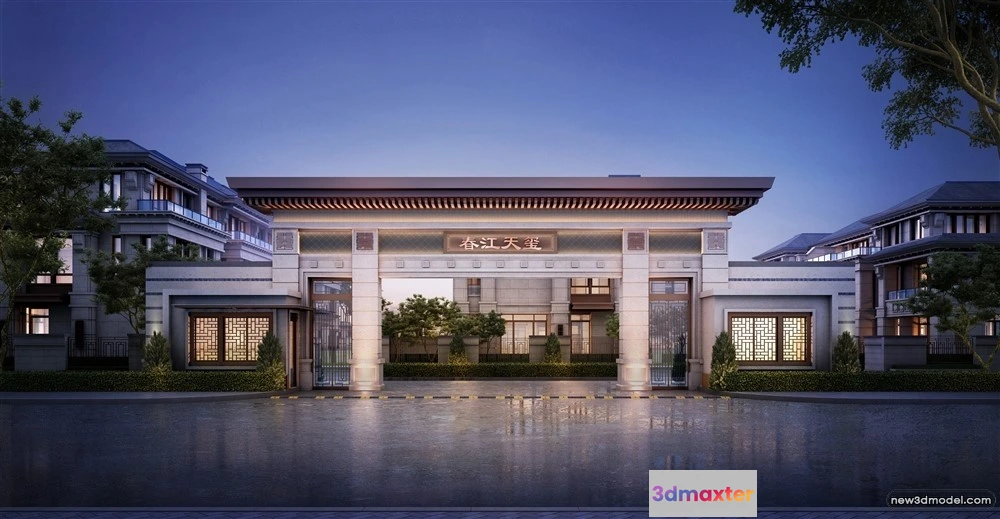 1578214 - 3D Models of Commercial Building - Exterior 3D Scenes - 242 3D Max