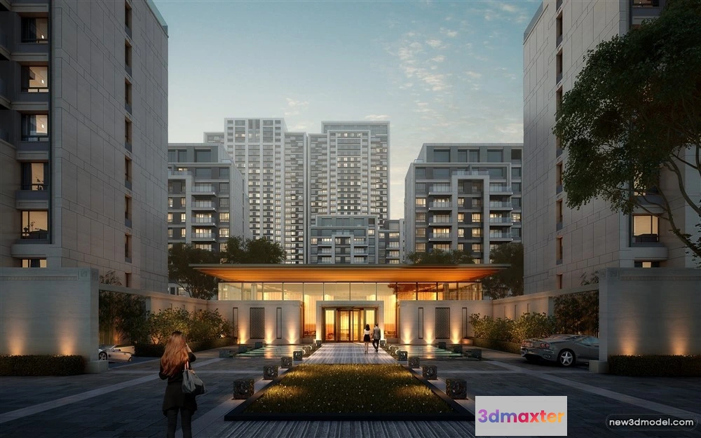 1578234 - 3D Models of Commercial Building - Exterior 3D Scenes - 252 3D Max