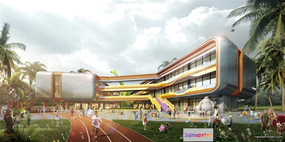 1578238 - 3D Models of Commercial Building - Exterior 3D Scenes - 254 3D Max