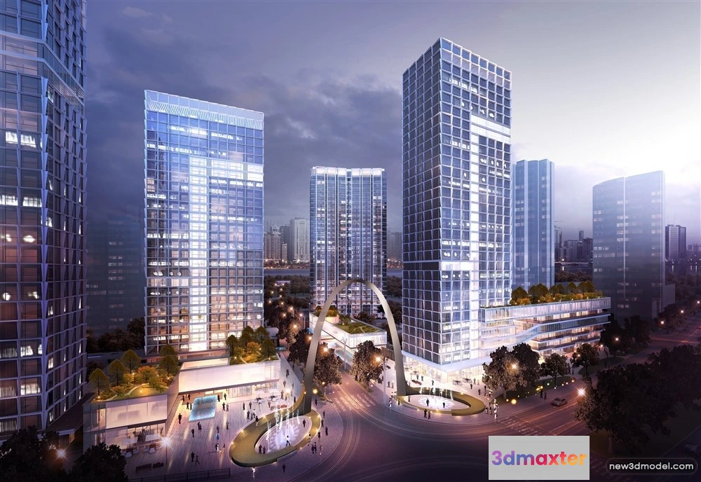 1578240 - 3D Models of Commercial Building - Exterior 3D Scenes - 255 3D Max