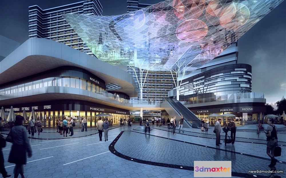 1578242 - 3D Models of Commercial Building - Exterior 3D Scenes - 256 3D Max