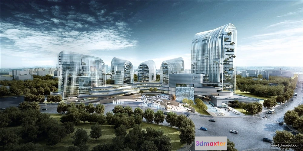 1578244 - 3D Models of Commercial Building - Exterior 3D Scenes - 257 3D Max