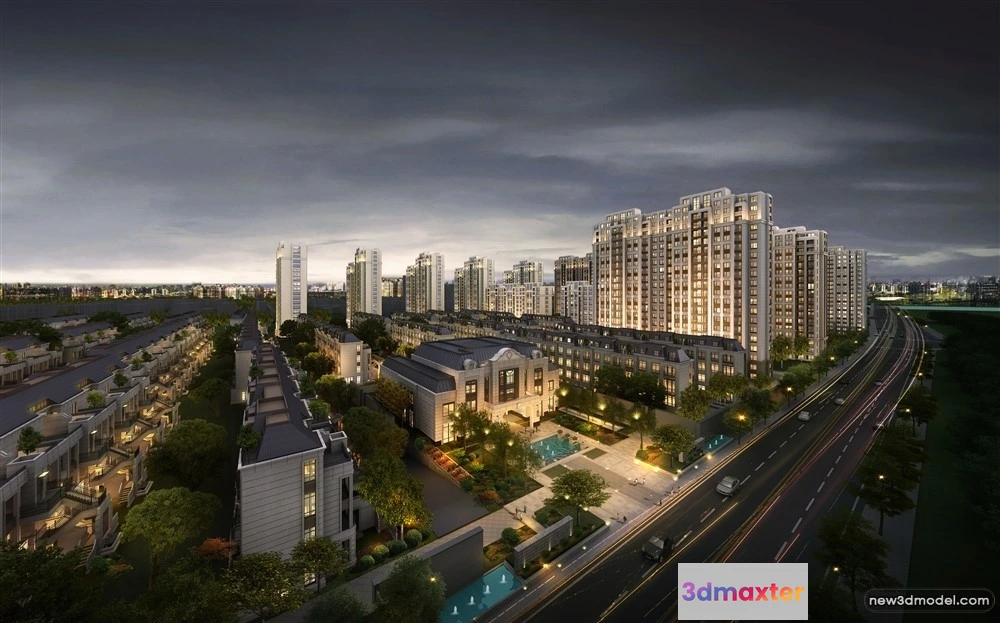 1578248 - 3D Models of Commercial Building - Exterior 3D Scenes - 259 3D Max