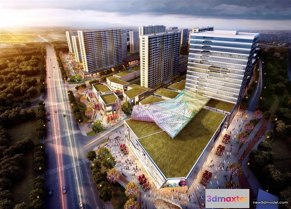 1578252 - 3D Models of Commercial Building - Exterior 3D Scenes - 261 3D Max