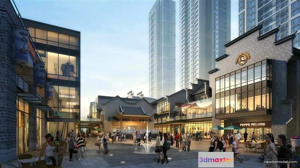 1578272 - 3D Models of Commercial Building - Exterior 3D Scenes - 271 3D Max