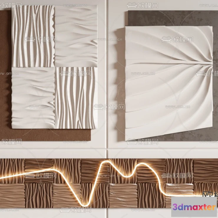 1685652 - Wall Decoration 3D Models - Decor Sets - 007 - VRAY Render 3D Max