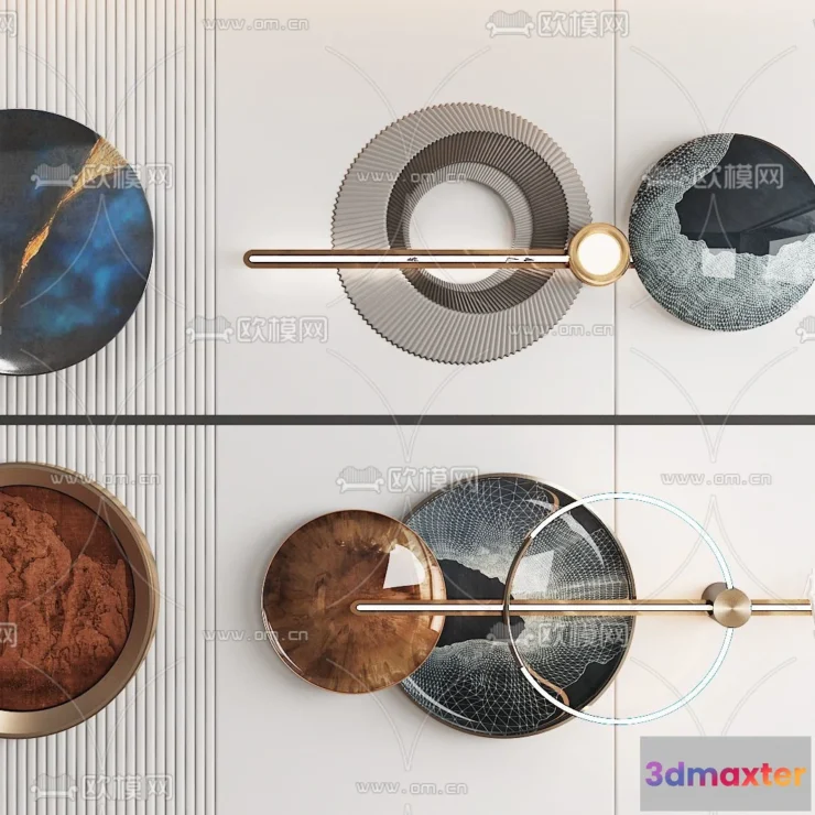 1685658 - Wall Decoration 3D Models - Decor Sets - 010 - VRAY Render 3D Max