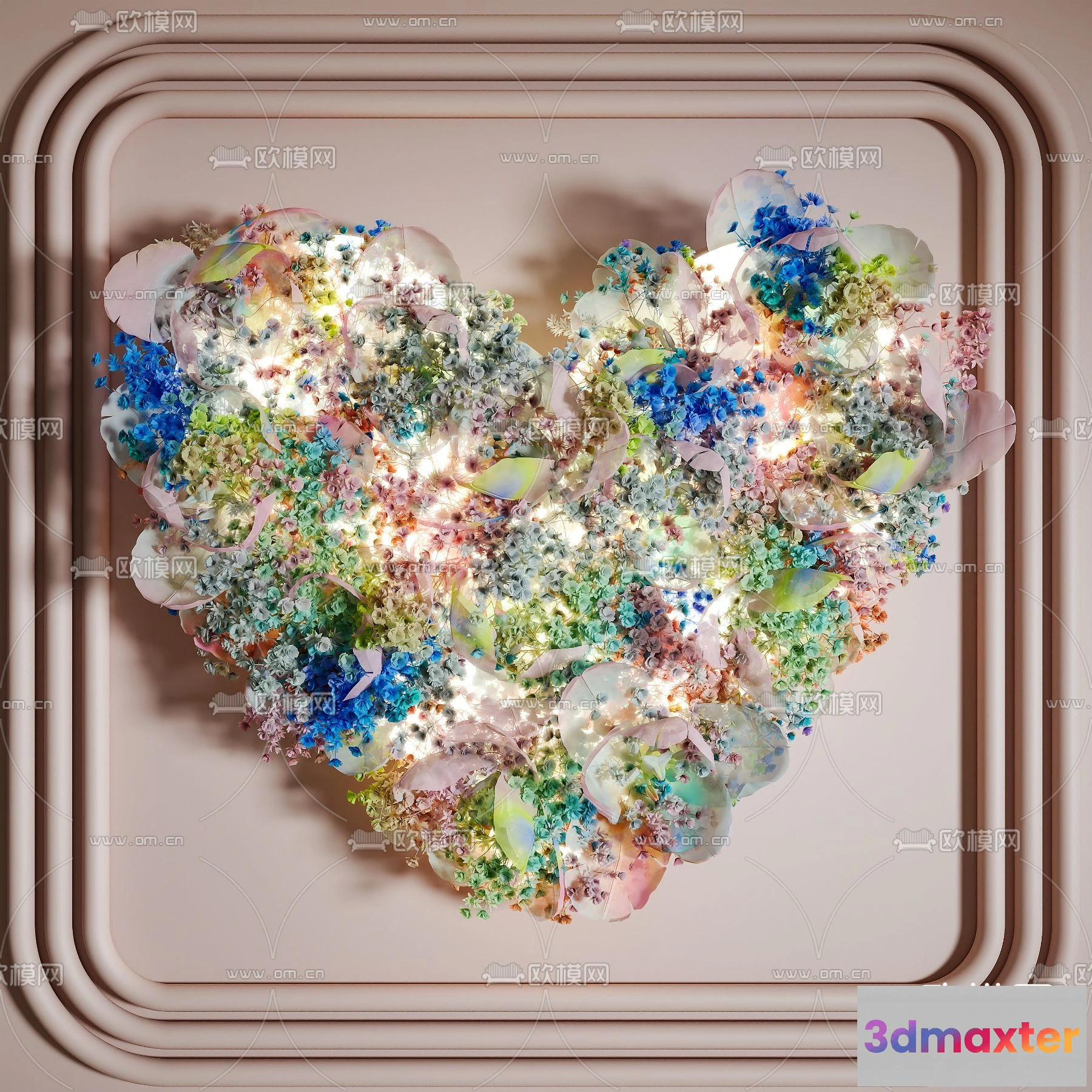 1685660 - Wall Decoration 3D Models - Decor Sets - 011 - VRAY Render 3D Max