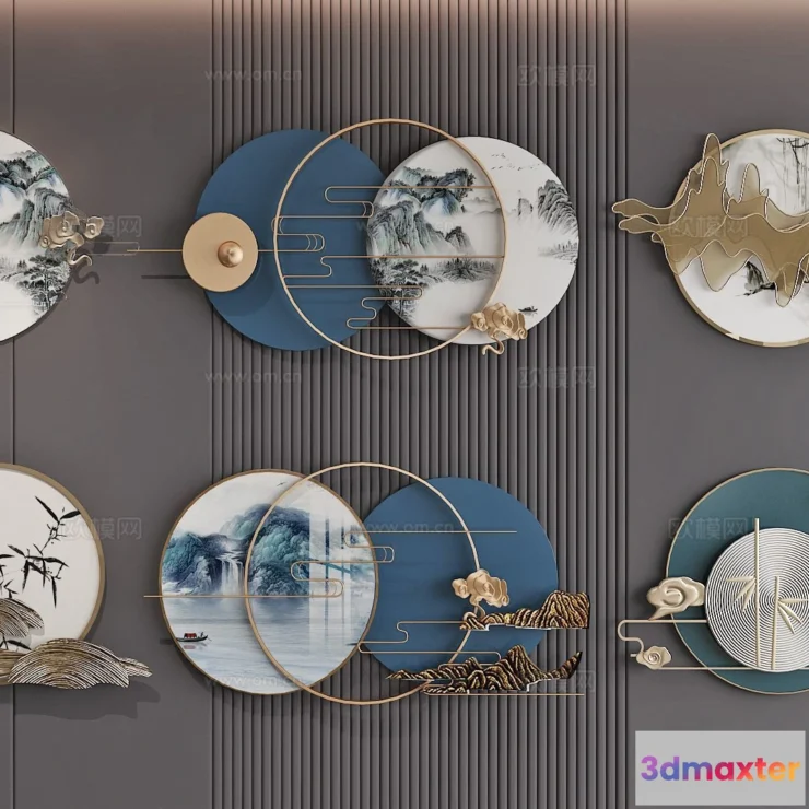 1685670 - Wall Decoration 3D Models - Decor Sets - 016 - VRAY Render 3D Max