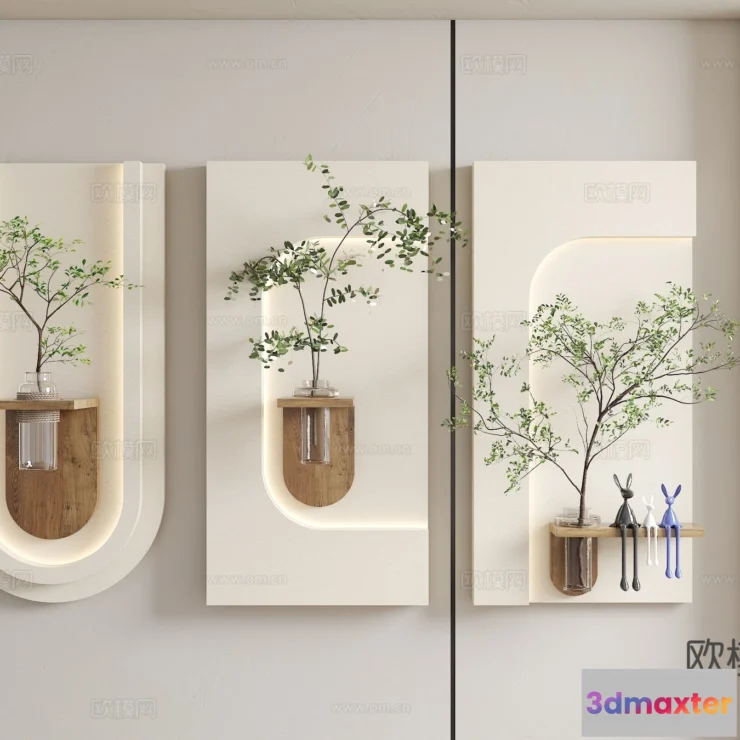 1685702 - Wall Decoration 3D Models - Decor Sets - 032 - VRAY Render 3D Max