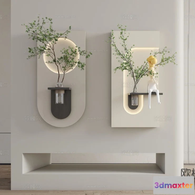 1685704 - Wall Decoration 3D Models - Decor Sets - 033 - VRAY Render 3D Max