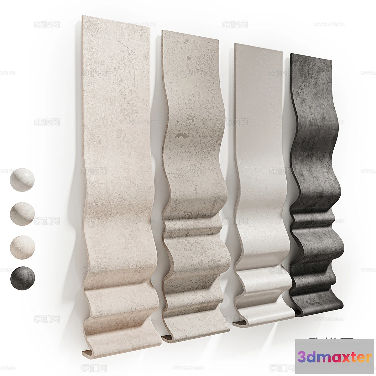 1685724 - Wall Decoration 3D Models - Decor Sets - 043 - VRAY Render 3D Max