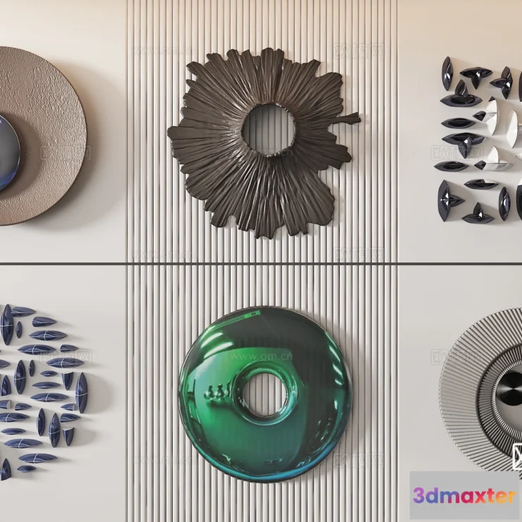 1685734 - Wall Decoration 3D Models - Decor Sets - 048 - VRAY Render 3D Max
