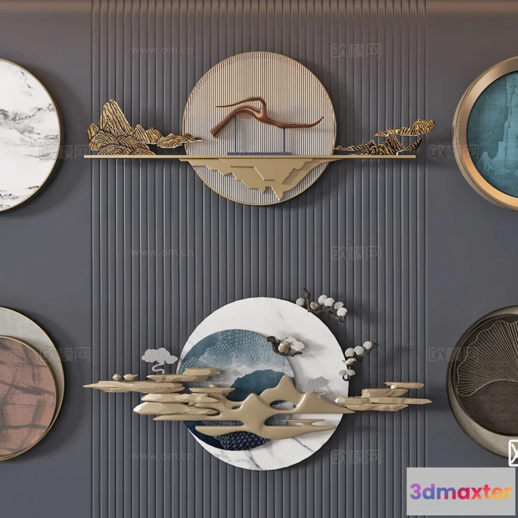 1685744 - Wall Decoration 3D Models - Decor Sets - 053 - VRAY Render 3D Max