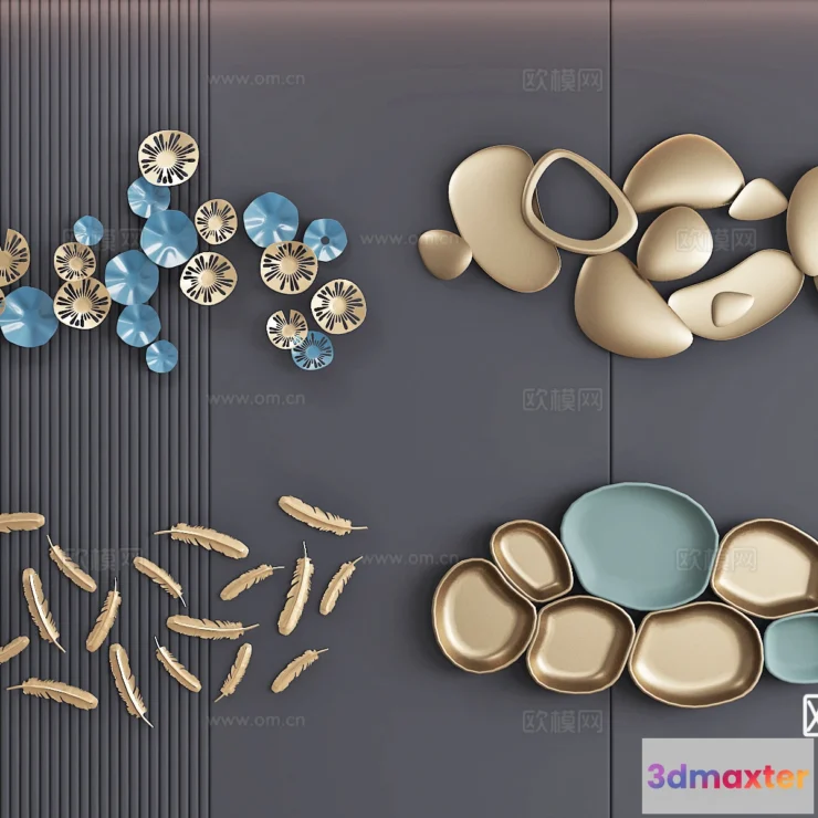 1685766 - Wall Decoration 3D Models - Decor Sets - 064 - VRAY Render 3D Max