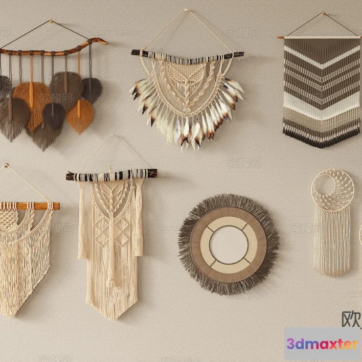 1685770 - Wall Decoration 3D Models - Decor Sets - 066 - VRAY Render 3D Max