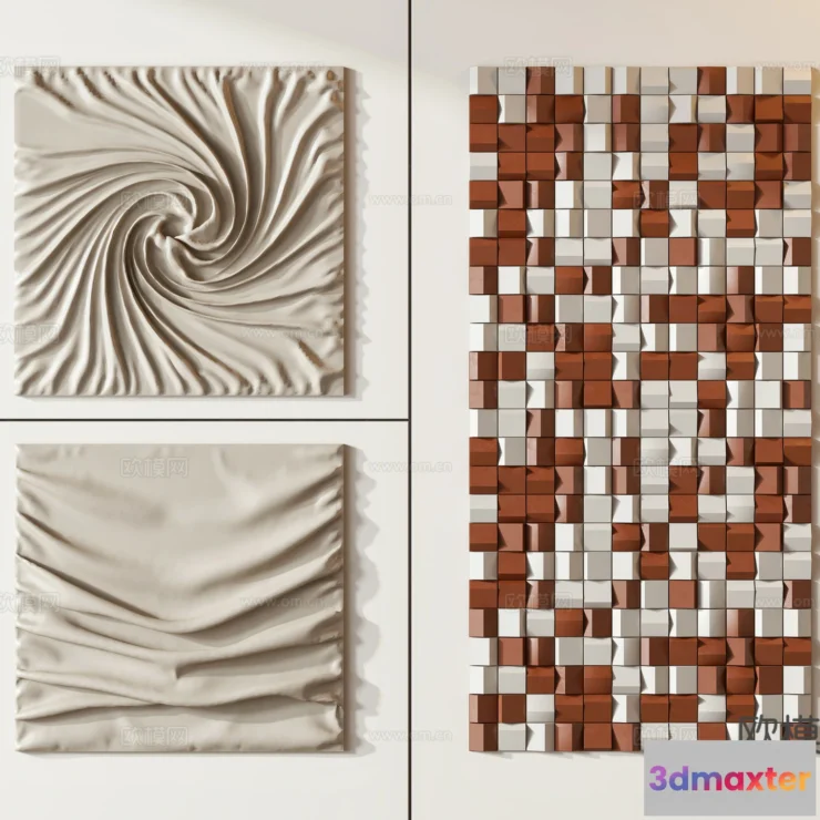 1685780 - Wall Decoration 3D Models - Decor Sets - 071 - VRAY Render 3D Max