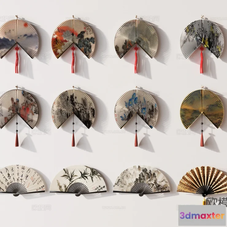 1685784 - Wall Decoration 3D Models - Decor Sets - 073 - VRAY Render 3D Max