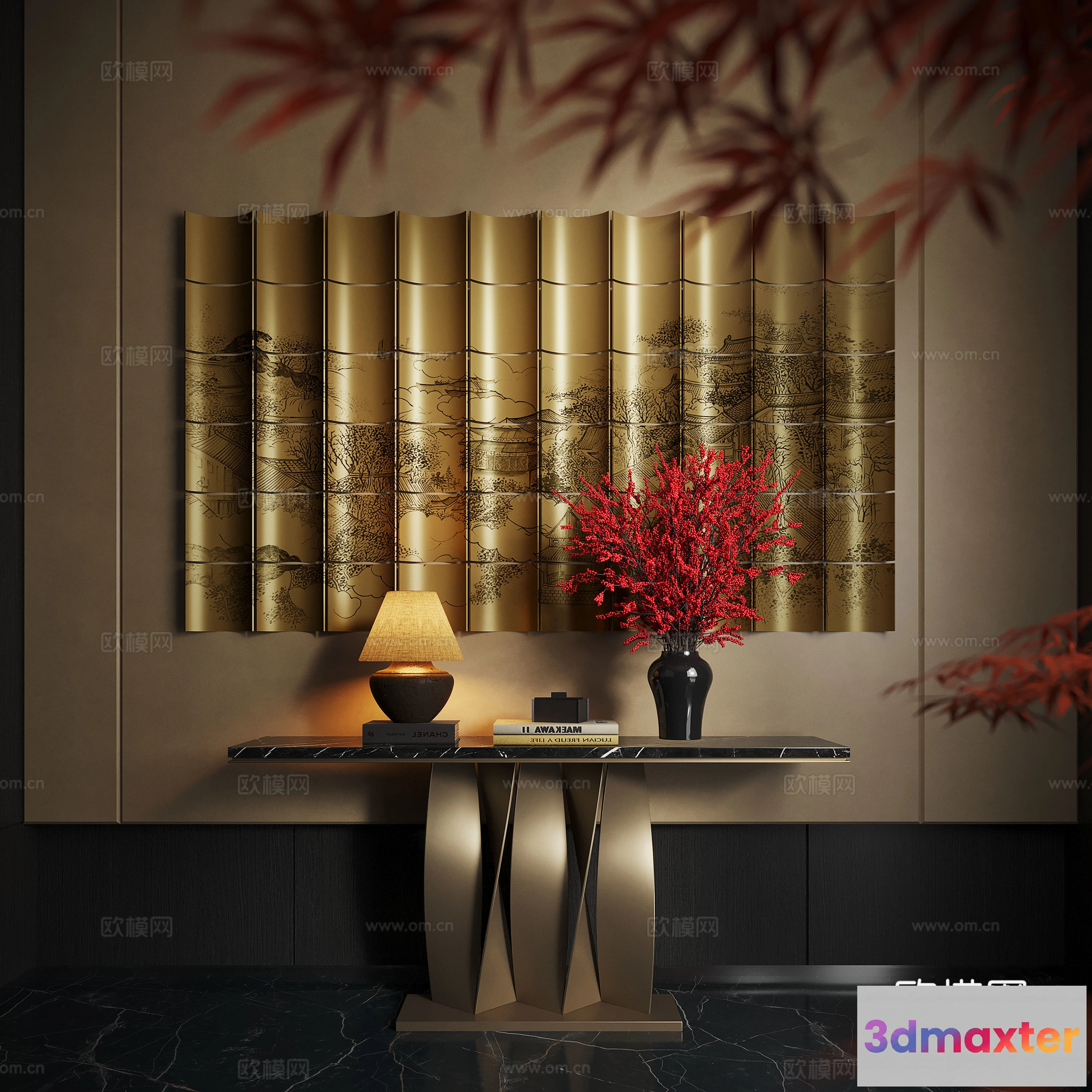 1685786 - Wall Decoration 3D Models - Decor Sets - 074 - CORONA Render 3D Max