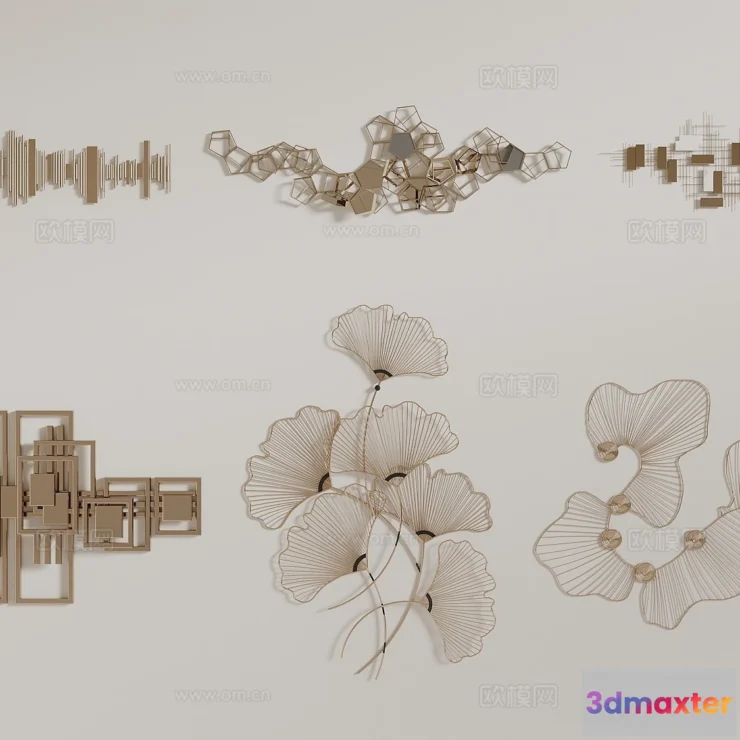 1685796 - Wall Decoration 3D Models - Decor Sets - 079 - VRAY Render 3D Max