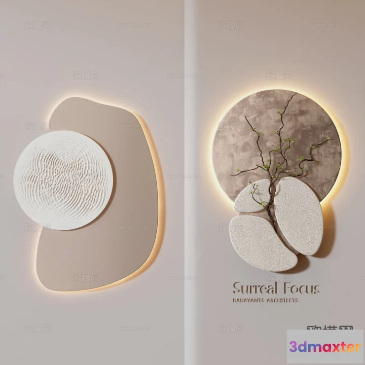 1685798 - Wall Decoration 3D Models - Decor Sets - 080 - VRAY Render 3D Max