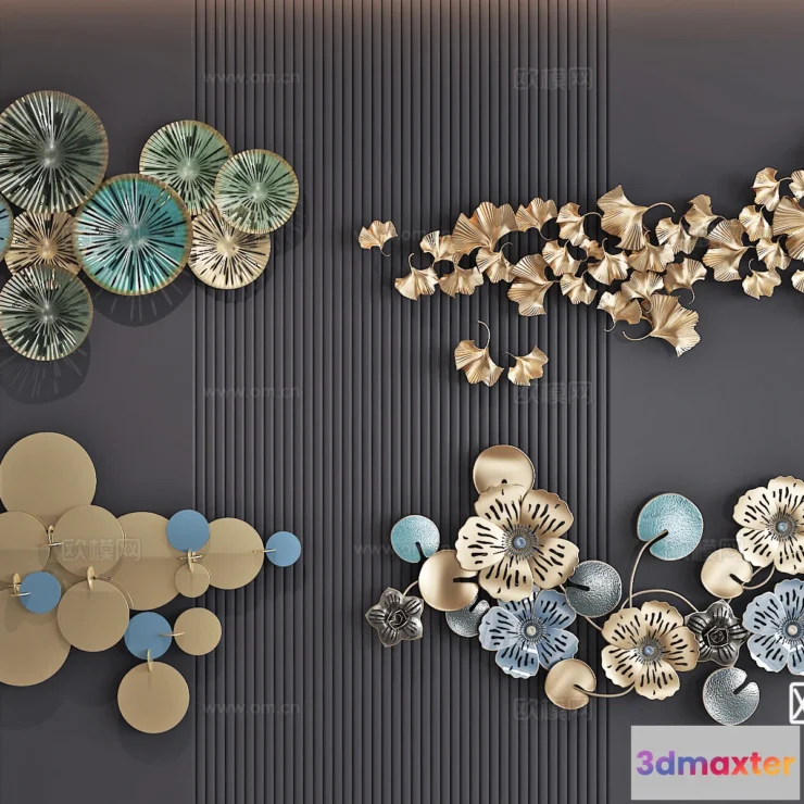 1685818 - Wall Decoration 3D Models - Decor Sets - 090 - VRAY Render 3D Max