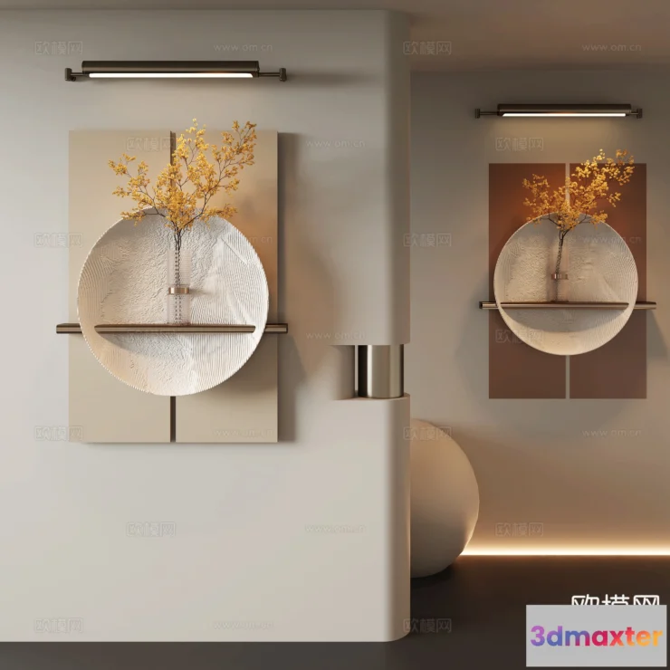 1685848 - Wall Decoration 3D Models - Decor Sets - 105 - VRAY Render 3D Max