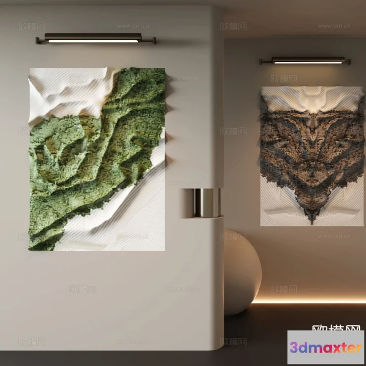 1685850 - Wall Decoration 3D Models - Decor Sets - 106 - VRAY Render 3D Max