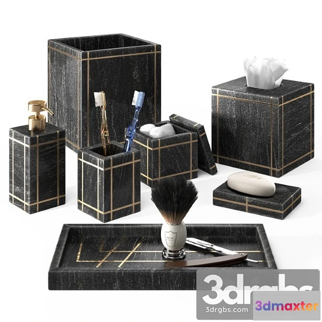 1012664 - Bath accessories set - palais marble by kassatex