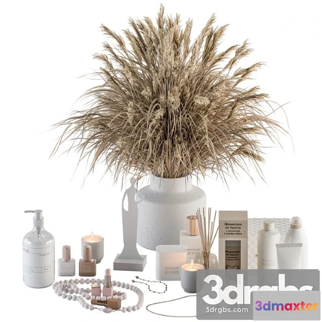 1012826 - Bathroom accessory set with bouquet set